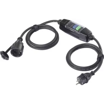 Sygonix SY-6052178 cabo de extensão com interruptor diferencial PRCD portátil 230 V/AC 3 m preto IP44