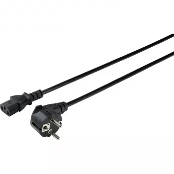 Sygonix SY-5043450 cabo de alimentação IEC C13, CEE 7/7 para IEC C13, 3 m, preto