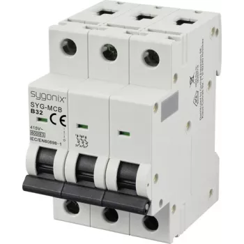 SYGONIX SY-6441064 disjuntor de 3 polos 32A Type B 6kA 415V AC