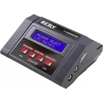 Reely V-Charger ECO 80 Carregador multifunções para baterias RC 80W AC/DC LiPo LiIon LiHV NiMH NiCd Pb Pb-Ca RE-7570029