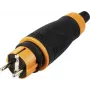 Sygonix SY-6618478 ficha Schuko TPE PC 250 V/AC preto laranja IP44