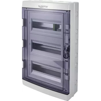 Quadro de distribuição de montagem à superfície Sygonix SY-6696062, 36 módulos, 3 filas, branco