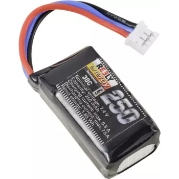 Bateria LiPo Reely 7,4 V 250 mAh 2S 30C Softcase ficha plana (RE-7845954)