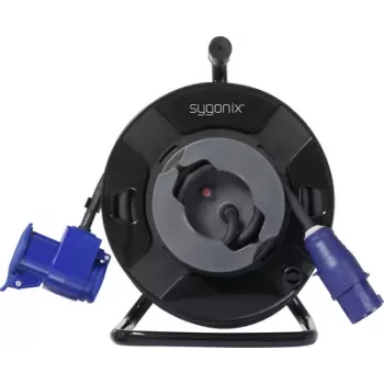 Sygonix SY-6684366 Extensão de cabo em tambor preto CEE ficha para caravana 25m H07RN-F 3G2.5