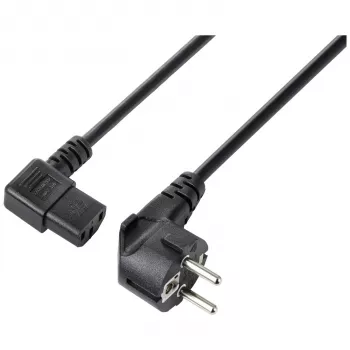 Sygonix SY-5243884 Cabo de alimentação Schuko para IEC C13 5 m preto