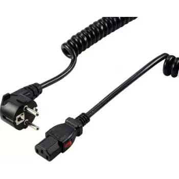 Sygonix SY-6733074 Cabo de alimentação para aparelhos com bloqueio CEE 7/7 para IEC C13 3m preto