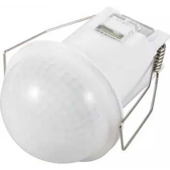 Sygonix SY-6733032 detetor de movimento PIR 360° de encastrar no teto, relé 230 V, 2000 W, alcance 6 m, branco