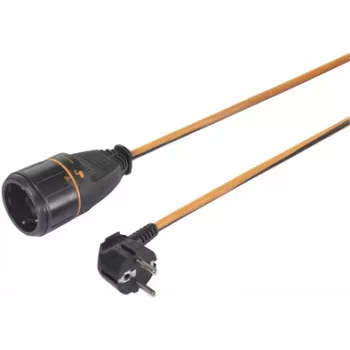 Sygonix SY-5597568 Cabo de extensão 16 A preto, laranja 5 m com bloqueio