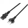 Sygonix SY-5243896 Cabo de alimentação CEE 7/7 para IEC C13 angular 5 m preto