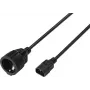 Sygonix SY-7154200 Cabo de extensão de alimentação IEC C14 para C13 0,30 m preto