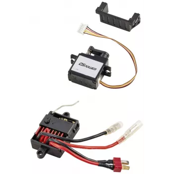Reely RE-8705337 Conjunto eletrónico para Carbon Fighter III (recetor 2,4 GHz, variador de velocidade com escovas 40A, servo de direção)