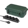 Sygonix SY-5598168 Régua de tomadas 4 tomadas, verde/preto seda mate, proteção reforçada contra contacto, 16 A, 3680 W, 230 V, Schuko