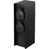 Sygonix SY-6121658 Tomada de jardim 4 tomadas preta com proteção reforçada contra contacto