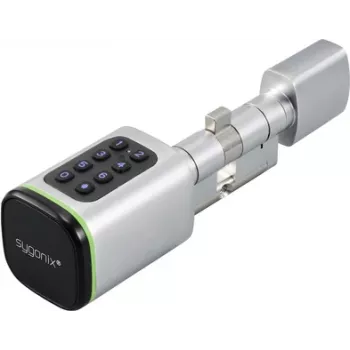 Sygonix SY-6121660 Cilindro de fechadura inteligente Bluetooth classe C com teclado iluminado