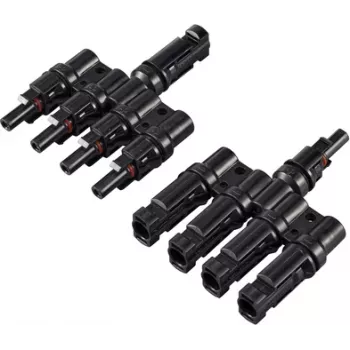 Sygonix Adaptador solar conector T 4 para 1 1000 V DC SY-6408002 conector Y para instalações solares