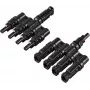 Sygonix Adaptador solar conector T 4 para 1 1000 V DC SY-6408002 conector Y para instalações solares