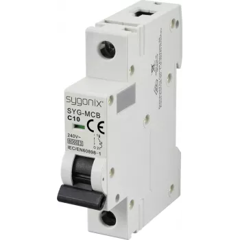 Disjuntor automático Sygonix SY-6440888 SYG-MCB 1P C10 6kA 10 A 240 V/AC