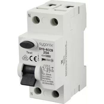 Interruptor diferencial Sygonix SY-6438014 1P+N 25A 30mA Type A 230V AC 10kA