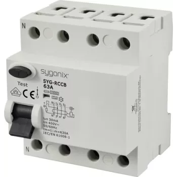 Interruptor diferencial Sygonix SY-6438020 Type A tetrapolar 63 A 30 mA 400 V AC