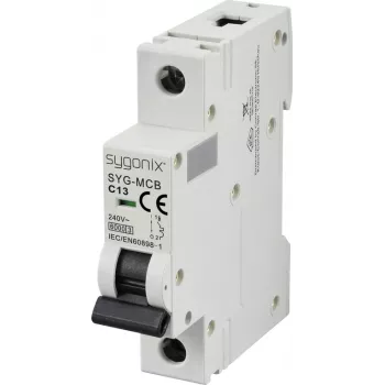 Disjuntor automático Sygonix SY-6440890 SYG-MCB 1P C13 6kA 13A 240V AC