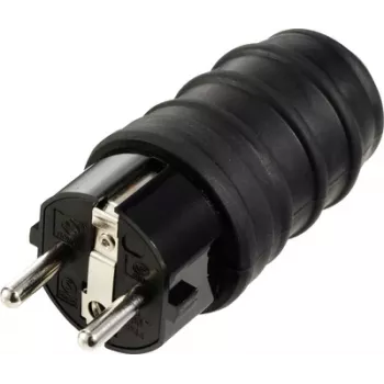 Sygonix SY-6618468 Ficha Schuko TPE 250 V/AC Preto IP44