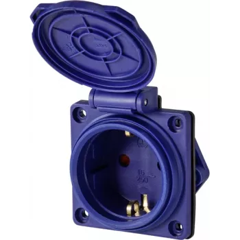 Sygonix SY-6746376 Tomada Schuko IP44 Azul