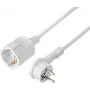 Sygonix SY-7165296 Cabo de extensão 16 A branco 3,00 m H05VV-F 3G 1,5 mm²
