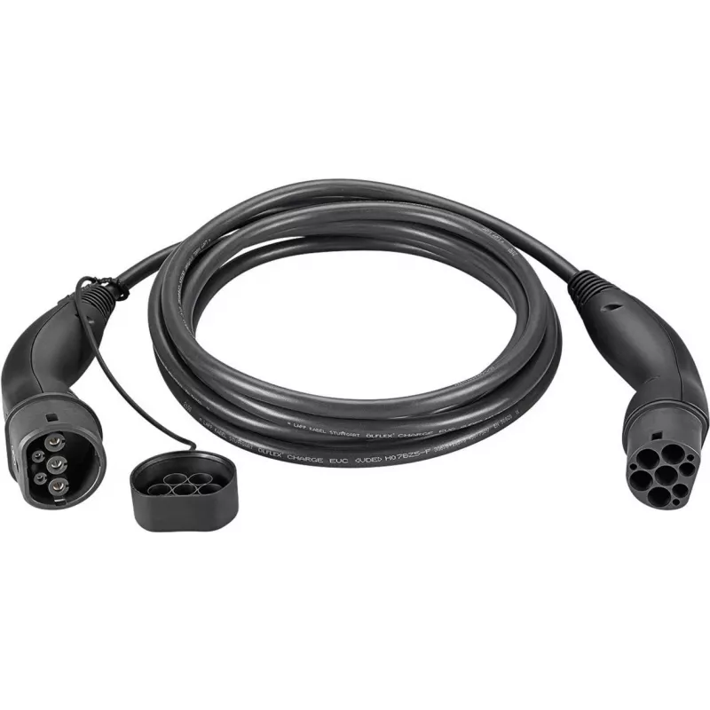 LAPP MOBILITY Cabo de carregamento EV Type 2, 7,4 kW, 5 m, preto (61780)