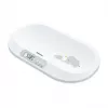 Beurer BY90 balança inteligente para bebés com Bluetooth, capacidade de 20 kg, precisão de 5 g, superfície de pesagem curva, visor LCD, branco