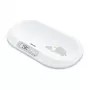 Beurer BY90 balança inteligente para bebés com Bluetooth, capacidade de 20 kg, precisão de 5 g, superfície de pesagem curva, visor LCD, branco