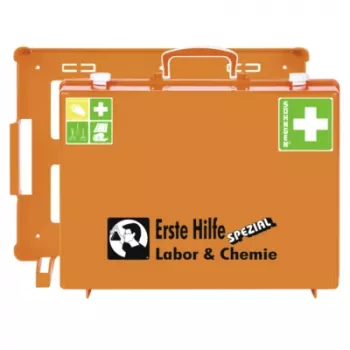 SÖHNGEN MT-CD Kit de primeiros socorros industrial, caixa de plástico laranja com fecho de clique, 400 x 150 mm 0360106