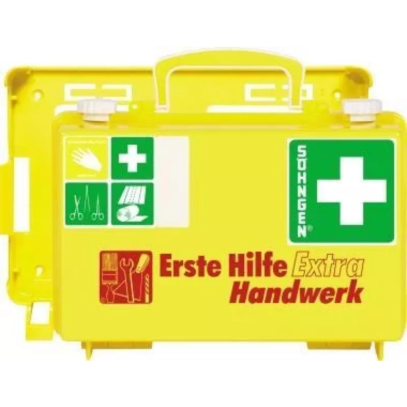 SÖHNGEN Kit de primeiros socorros EXTRA HANDW DIN 13157 Montagem na parede Caixa ABS Laranja O320125