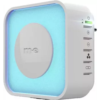 m-e modern-electronics 41308 Recetor de campainha sem fios com anel LED iluminado, branco