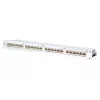 METZ CONNECT 130856-E-90 Patch panel blindado 24 portas Cat.6A, 1U, Branco