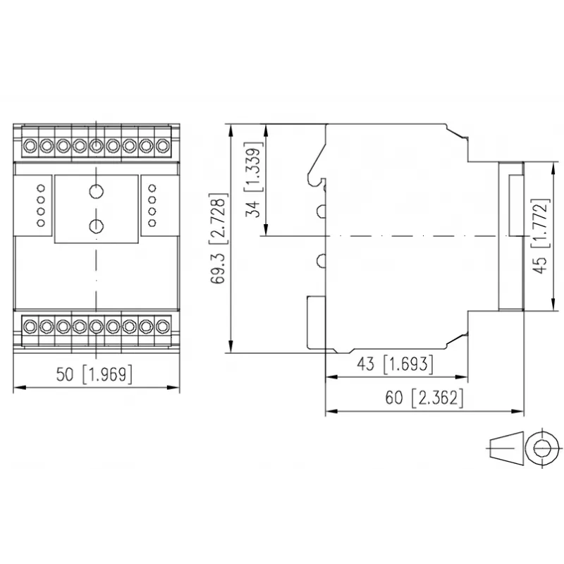 METZ CONNECT EIW-C18 tomada industrial, Schuko, calha DIN, 230 V, 8 A, branco 11027205