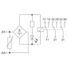 METZ CONNECT KRA-S12/21-21-21 relé de acoplamento, bobina 24 V AC, 3 contactos comutadores, branco 11060913