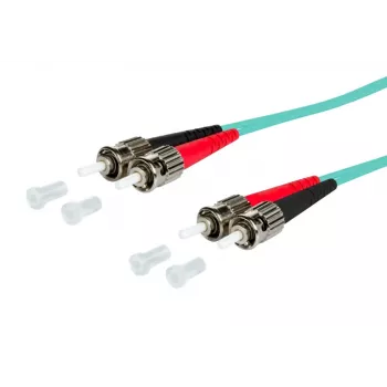 METZ OpDAT 151J1AOAOA0E ST/ST OM3 cabo patch de fibra ótica multimodo duplex, 10 m