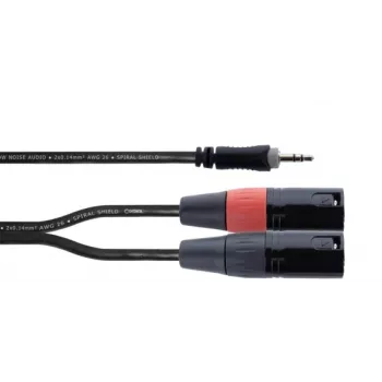 Cabo adaptador Y XLR Cordial EY 3 WMM 3,5mm TRS macho para 2x XLR macho 3m 14872