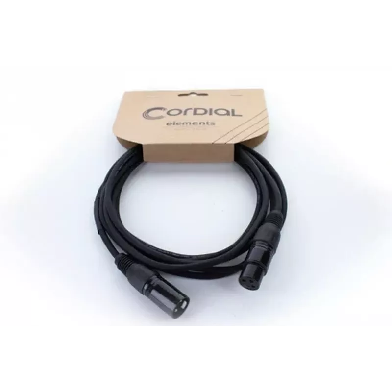 Cabo de ligação XLR Cordial ED 2 FM 2 m preto (14900)