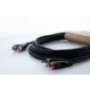 Cabo de áudio RCA Cordial 14836 2x RCA macho para 2x RCA macho 1,5m preto