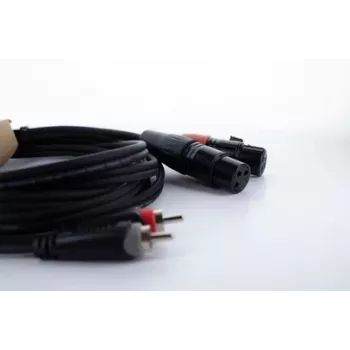 Cabo de áudio XLR para RCA Cordial EU 3 FC 3 m preto 14853