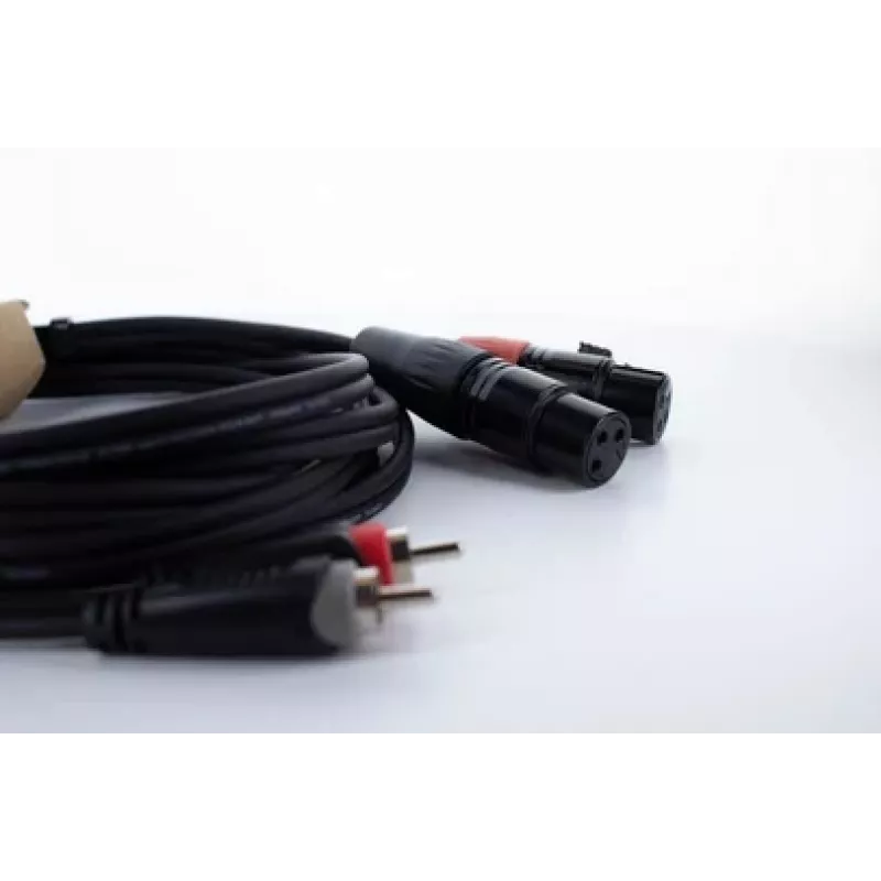 Cabo de áudio XLR para RCA Cordial EU 3 FC 3 m preto 14853
