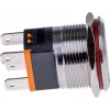 Joy-IT BUTTON22C-M-GR botão de pressão momentâneo, 250 V AC, 15 A, IP67, IK10, 22 mm, verde