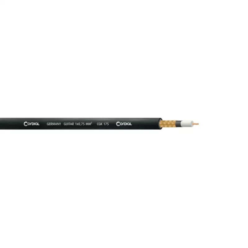 Cabo de áudio Cordial 11218 jack mono 6,3mm 3m preto PVC