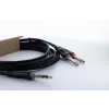 Cordial 14878 Cabo adaptador Y de áudio 6,3 mm jack estéreo para 2x jack mono 6,3 mm 3 m preto