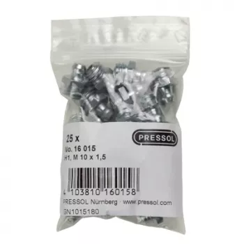 Bico de lubrificação cónico Pressol H1 reto M10 x 1,5 25 unidades (16 015)