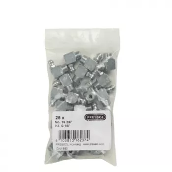 Bico de lubrificação cónico Pressol H3-90°, G 1/8, aço galvanizado, pack de 25 (16 237)