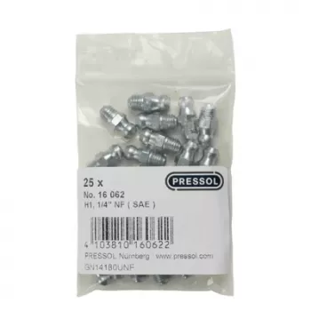 Bico de lubrificação cónico Pressol H1 reto, 1/4