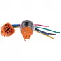 JOY-IT BUTTON22A-L-RD Interruptor de pressão com retenção, 250 V AC, 3 A, SPST-NO, vermelho, IP67, IK10