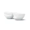 FIFTYEIGHT PRODUCTS T012201 Conjunto de tigelas 200ml Sorridente e Beijando Porcelana branca